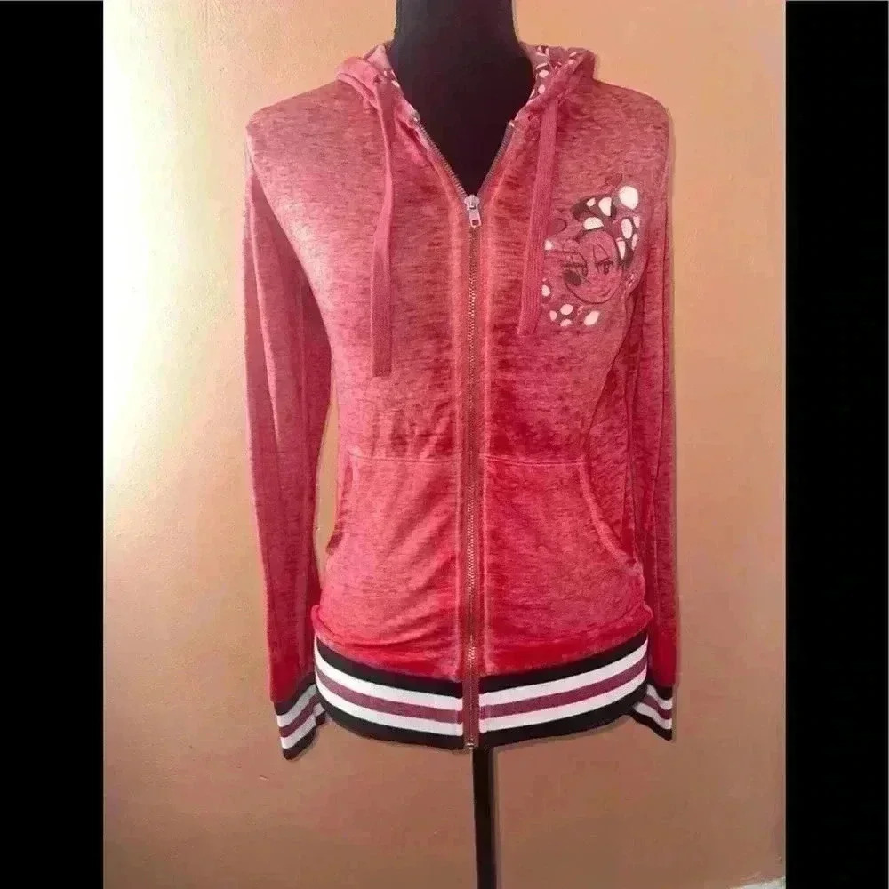 Disney Parks Minne Mouse Zip Up Hoodie